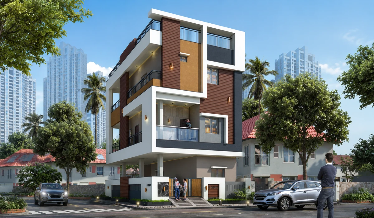 30 × 45 Plot, G+2 Floors, Independent House